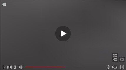 Web Video Player. High Resolutions Streaming Service. Vector illustration.