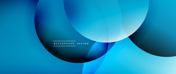 Circle modern geometric abstract background with liquid gradients