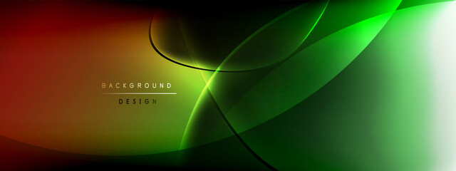Vector abstract background - liquid bubble shapes on fluid gradient with shadows and light effects. Shiny design template for text
