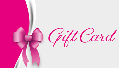 Illustration of gift card with bow