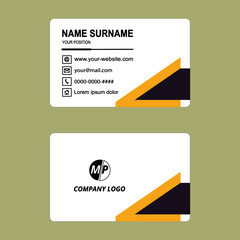 Business card vector simple flat design