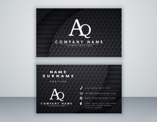 Modern business card template with elegant element composition design clean concept