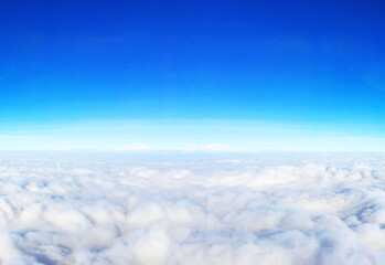 View of the sky above the clouds