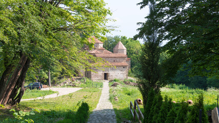 Fototapeta na wymiar Dzveli Shuamta Monastery. a famous Historic site in Telavi, Kakheti, Georgia.