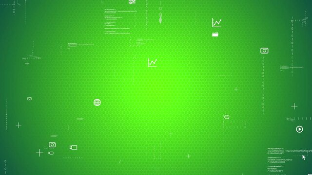 テクノロジカルなループ背景アニメーション　デジタルトランスフォーメーション 
