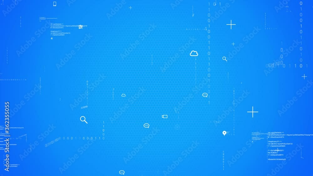 Aufkleber テクノロジカルなループ背景アニメーション　デジタルトランスフォーメーション