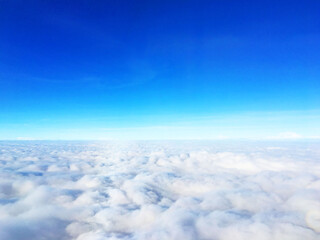 View of the sky above the clouds