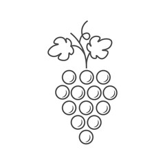 Grapes icon. Logo design modern isolated vector illustration.