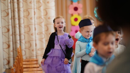 Children's performance at the festival in kindergarten