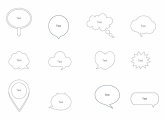 vector message icon a set