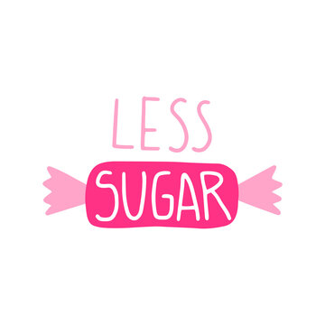 Less Sugar, Sweetener. Healthly Food Concept Icon.