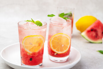 Cool and thirst quenching watermelon mojito drink