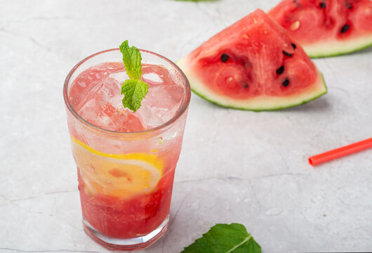 Cool And Thirst Quenching Watermelon Mojito Drink