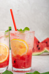 Cool and thirst quenching watermelon mojito drink