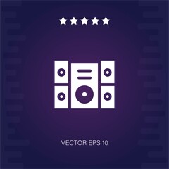 sound system vector icon