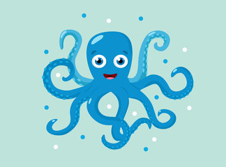 Octopus. Vector illustration.