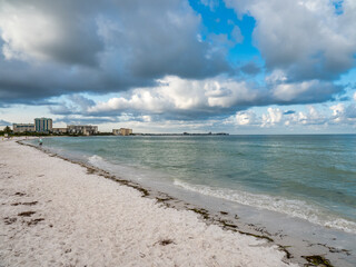 Fototapeta na wymiar Gulf of Mexico Lido Beach on Lido Key In Sarasota Florida in the United States