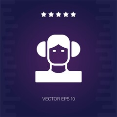 headset man vector icon