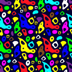 Seamless pattern, multicolor abstract elements, modern concepts for your design.