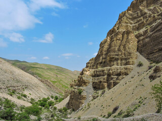 mountain landscape with blue sky