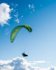 Paraglider in the sky in Norway