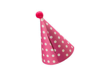 Colorful birthday cap isolated on white