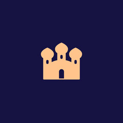 temple, religious building vector icon