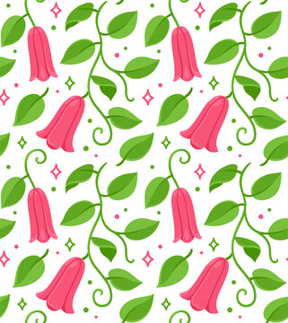 Copihue flower pattern