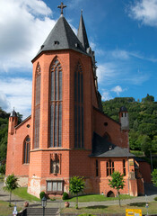 Fototapeta na wymiar Oberes Mittelrheintal, Liebfrauenkirche Oberwesel