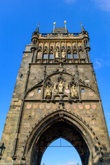 Charles Bridge tower in Prague, Czech Republic