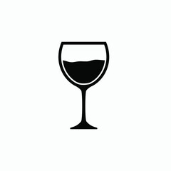 wine glass icon vector