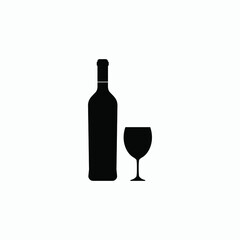 wine icon vector sign symbol isolated