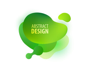 Abstract Gradient geometric shapes with flowing liquid form. Dynamic Fluid trendy green neon design elements  for your template banner poster or website presentation