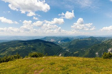mauntain landscape with clouds