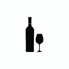 wine icon vector sign symbol isolated