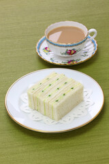 traditional cucumber sandwich and tea