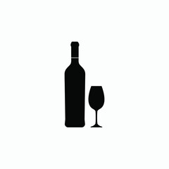 wine icon vector sign symbol isolated