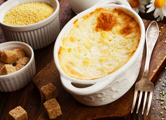 Homemade millet casserole
