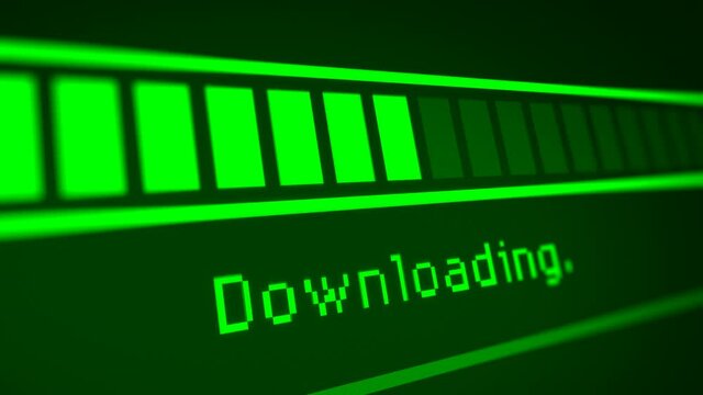 Animated Download Progress Bar in Monitor Screen
