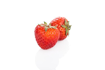 Strawberry. Strawberrys on a white background. (Tr - cilek)
