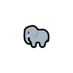 Elephant Vector Icon. Isolated Elephant Illustration 