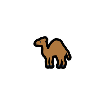 Camel vector flat icon. Isolated Camel illustration