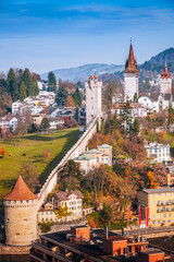 Naklejka premium Panorama of Lucerne