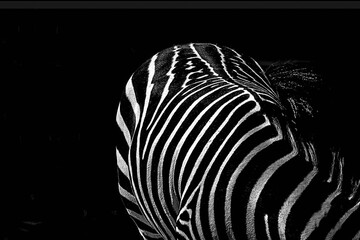zebra on black background © Young