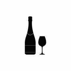 wine icon vector sign symbol isolated
