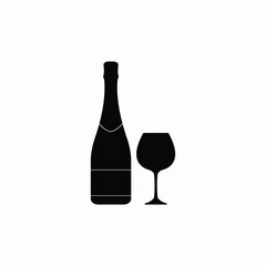 wine icon vector sign symbol isolated