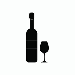 wine icon vector sign symbol isolated