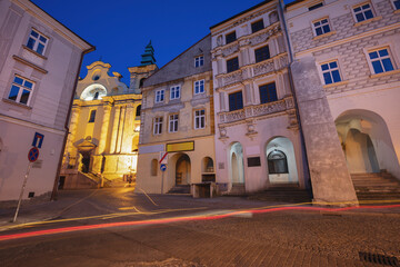 Old town of Przemysl at evening - obrazy, fototapety, plakaty