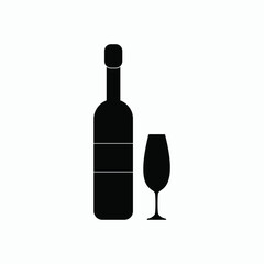 wine icon vector sign symbol isolated