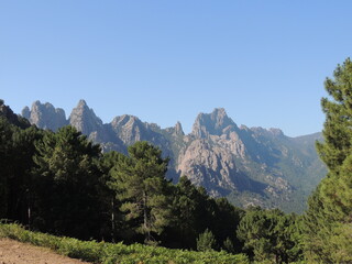 Magnifique paysage de corse, au aiguilles de bavella